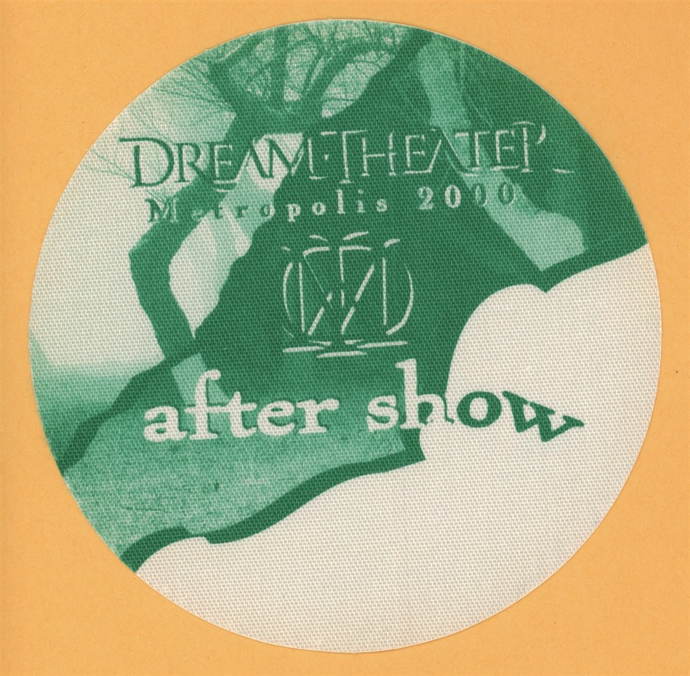 Dream Theater 2000 Metropolis Concert Tour AFTER SHOW Backstage Pass