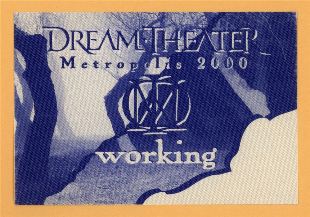 Dream Theater 2000 Metropolis Concert Tour WORKING Backstage Pass