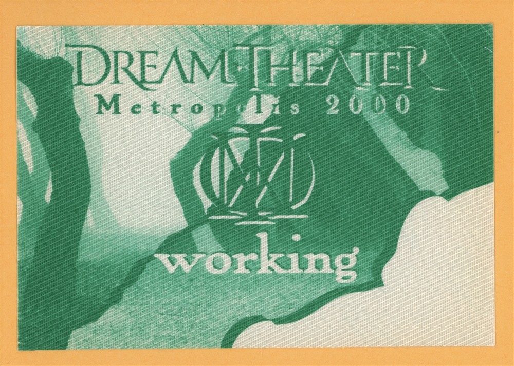 Dream Theater 2000 Metropolis Concert Tour WORKING Backstage Pass