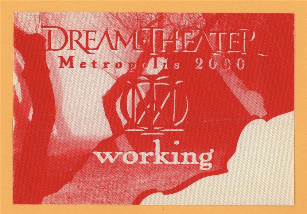 Dream Theater 2000 Metropolis Concert Tour WORKING Backstage Pass