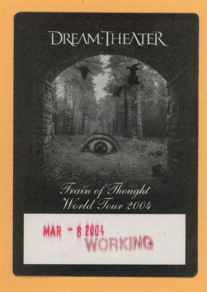 Dream Theater 2004 Train of Thought Concert Tour WORKING Backstage Pass