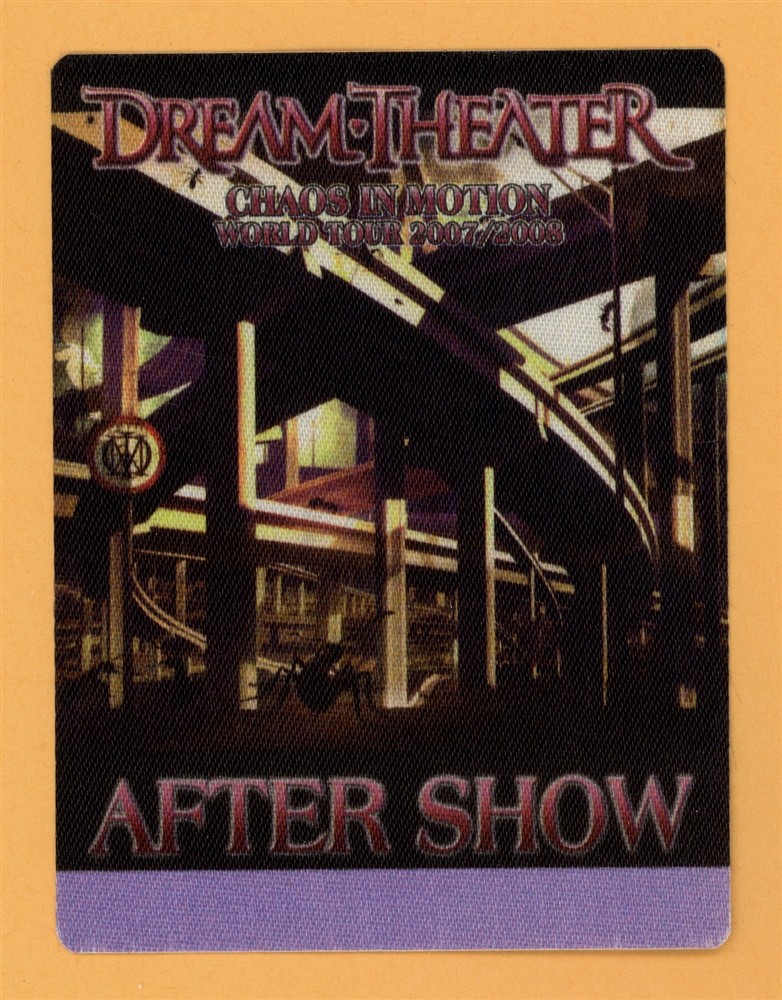 Dream Theater 2008 Chaos In Motion Concert Tour AFTER SHOW Backstage Pass