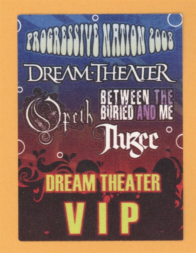 Dream Theater 2008 Opeth Concert Tour VIP Backstage Pass