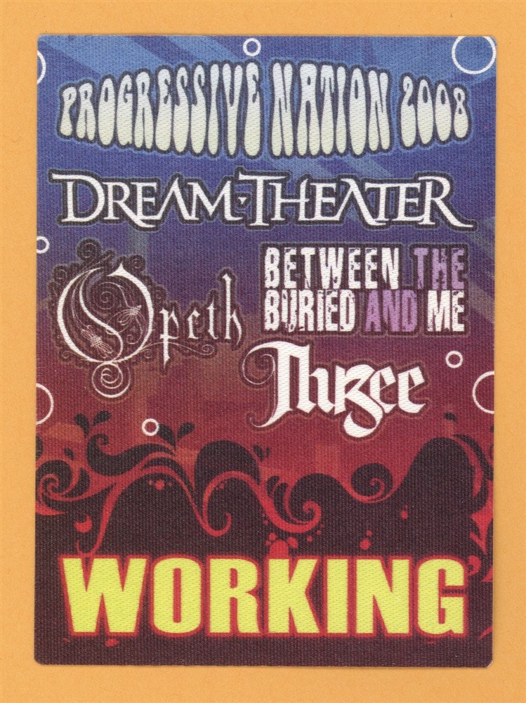 Dream Theater 2008 Opeth Concert Tour WORKING Backstage Pass