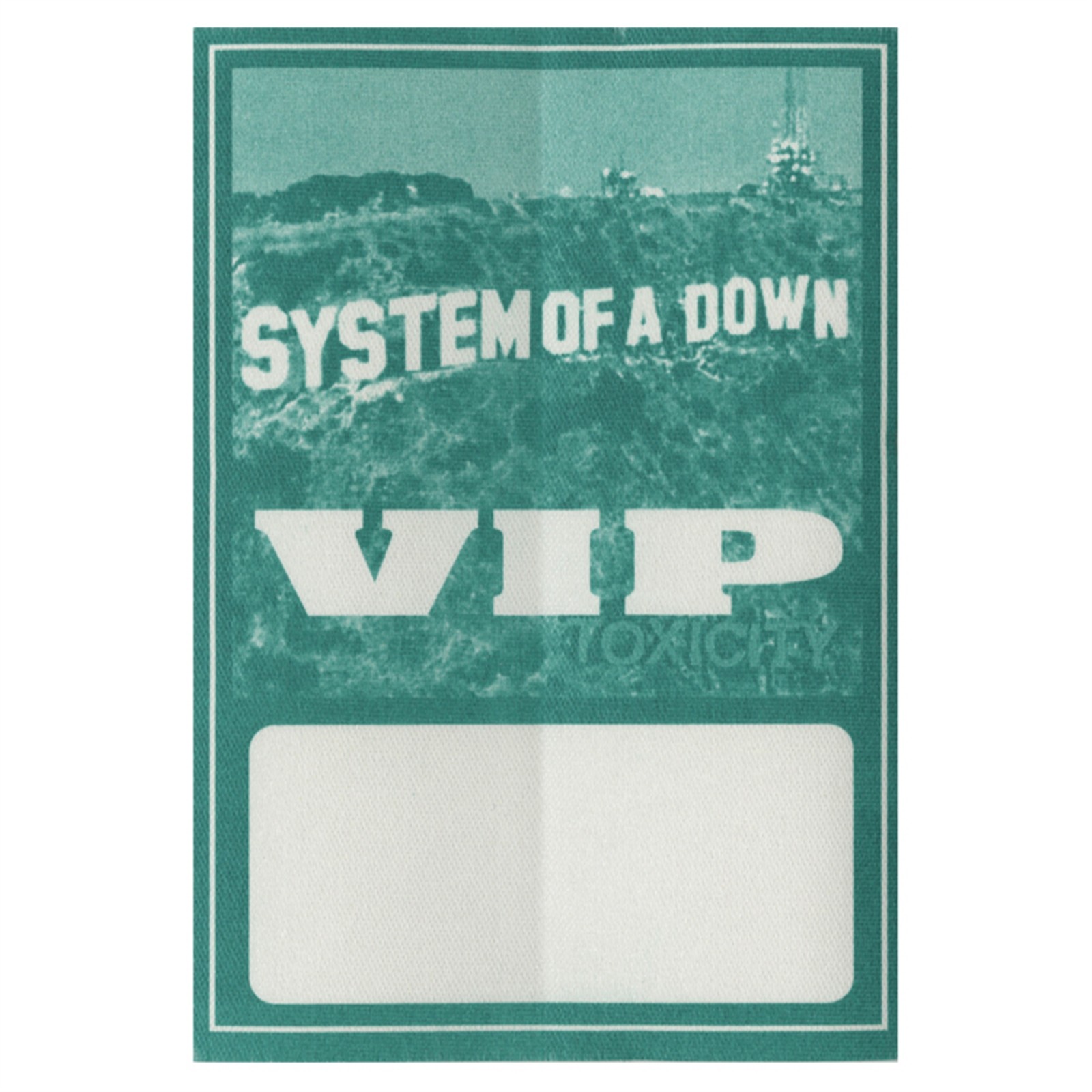 System of a Down 2001 Toxicity Concert Tour VIP Backstage Pass
