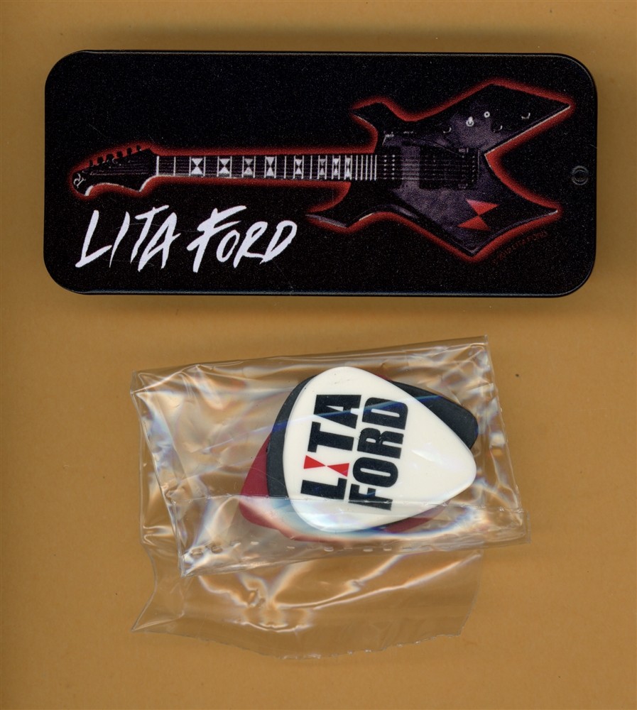 Lita Ford Vintage Tour Guitar Pick Tin Pack - Sealed Bag