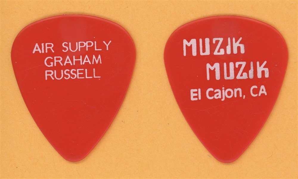 Air Supply Graham Russell Vintage Guitar Pick - 1986 Hearts In Motion Tour