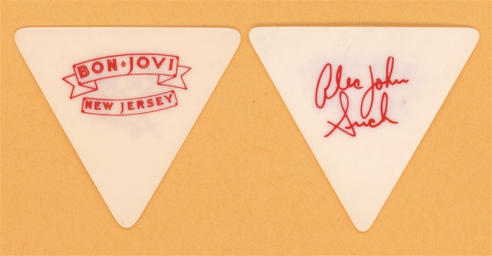 Bon Jovi Alec John Such Vintage Guitar Pick - 1988 New Jersey Tour