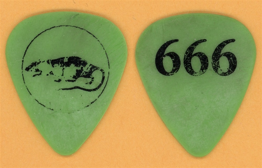Pearl Jam Mike McCready 666 / Rat Greem Guitar Pick - 1994 .VS Tour (Stage Used)