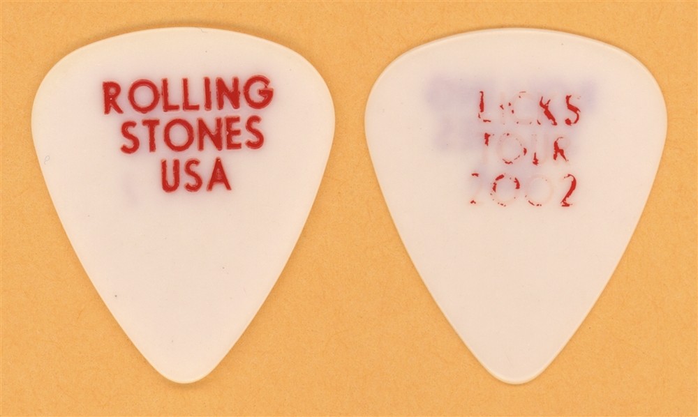 Rolling Stones Keith Richards Vintage Guitar Pick - 2002 USA Licks Tour