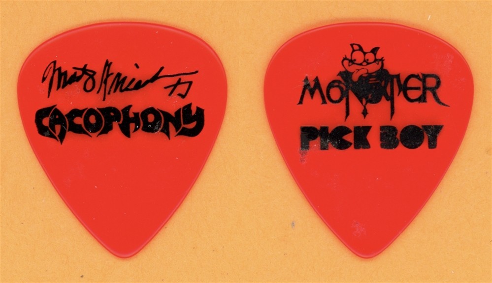 Cacophony Marty Friedman Vintage Guitar Pick - 1987 Speed Metal Symphony Tour