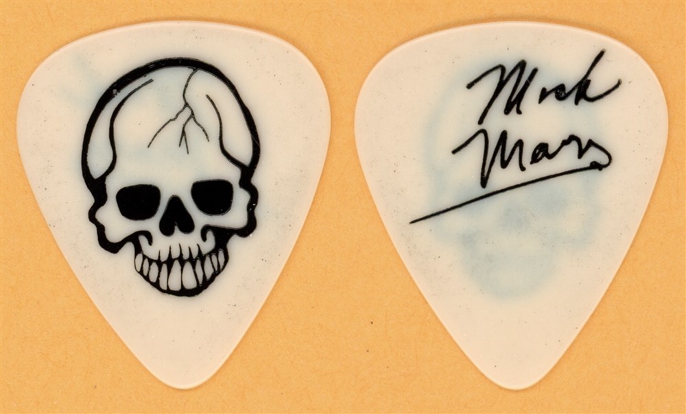 Motley Crue Mick Mars Black on White Guitar Pick - 1991 Decade of Decadence Tour