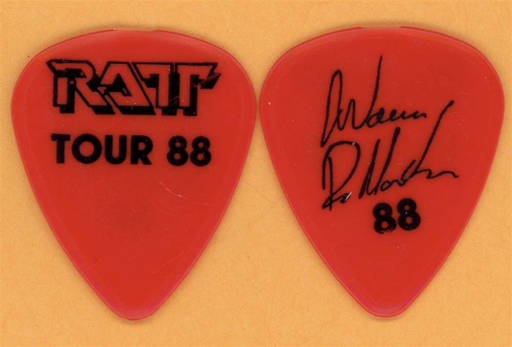 RATT Warren DeMartini Vintage Guitar Pick - 1988 Reach for the Sky Tour