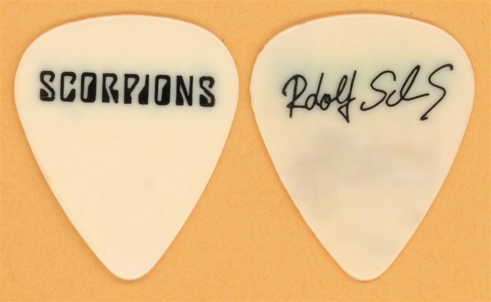 Scorpions Rudolf Schenker Vintage Guitar Pick - 1982 Blackout Tour