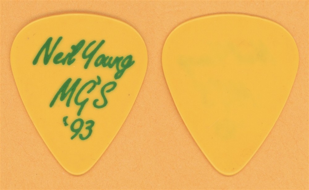 Neil Young MG's '93 Yellow Original Guitar Pick - 1993 Tour