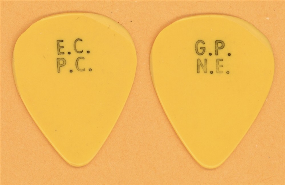 Eric Clapton EC PC GP NE Yellow Vintage Guitar Pick - 1986 Tour