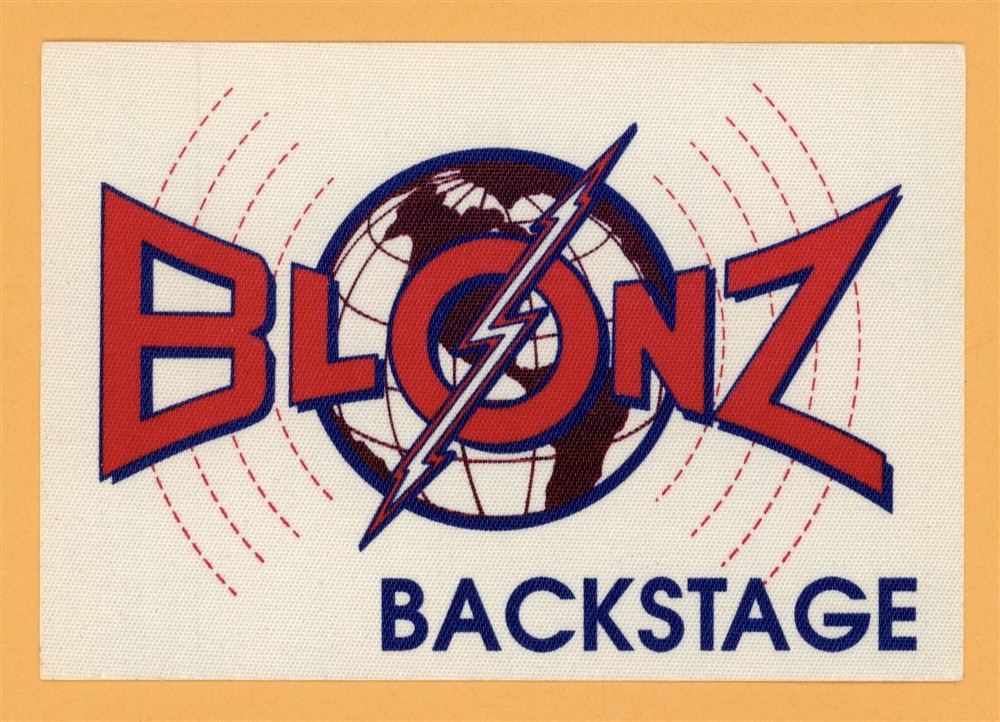 Blonz 1990 Concert Tour Backstage Pass