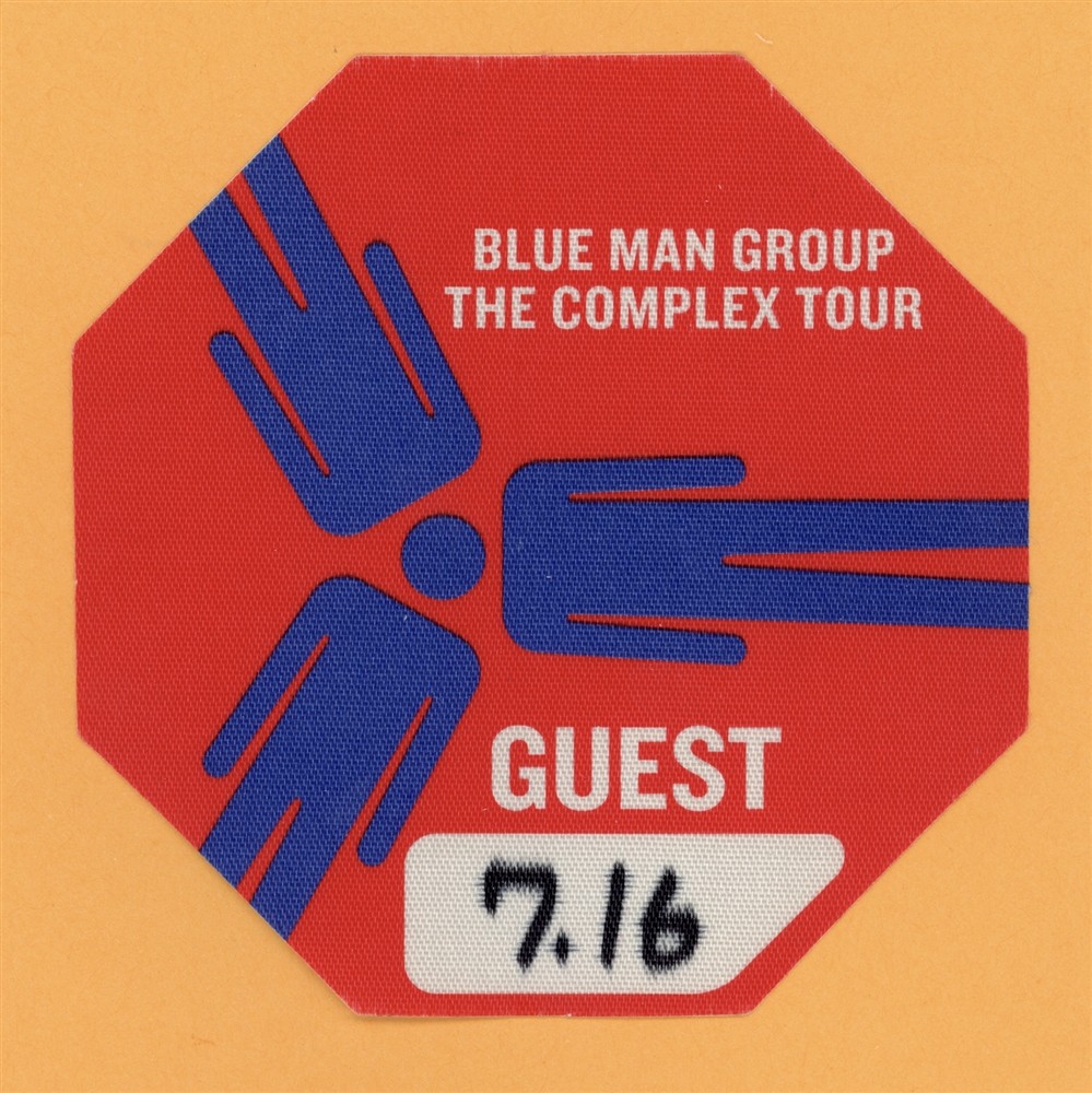 Blue Man Group 2003 The Complex Tour Concert GUEST Backstage Pass