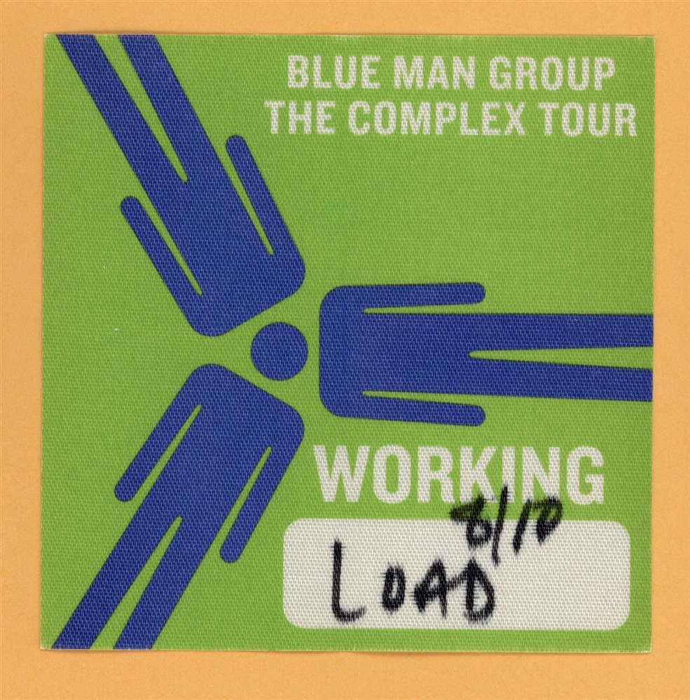 Blue Man Group 2003 The Complex Tour Concert WORKING Backstage Pass