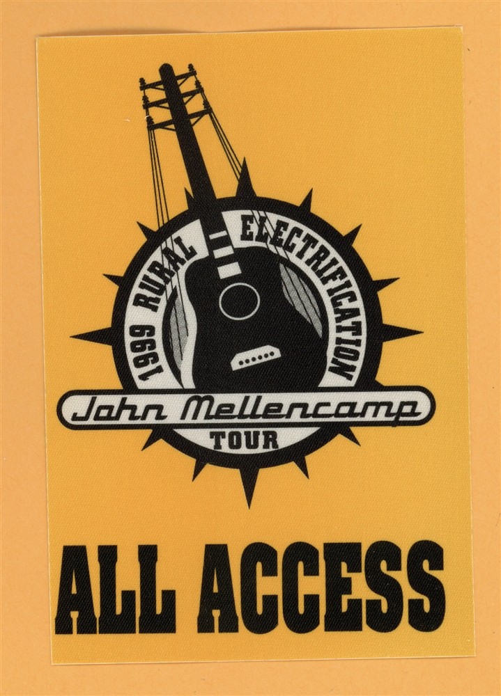 John Mellencamp 1999 Rural Electrification Concert Tour AA Backstage Pass