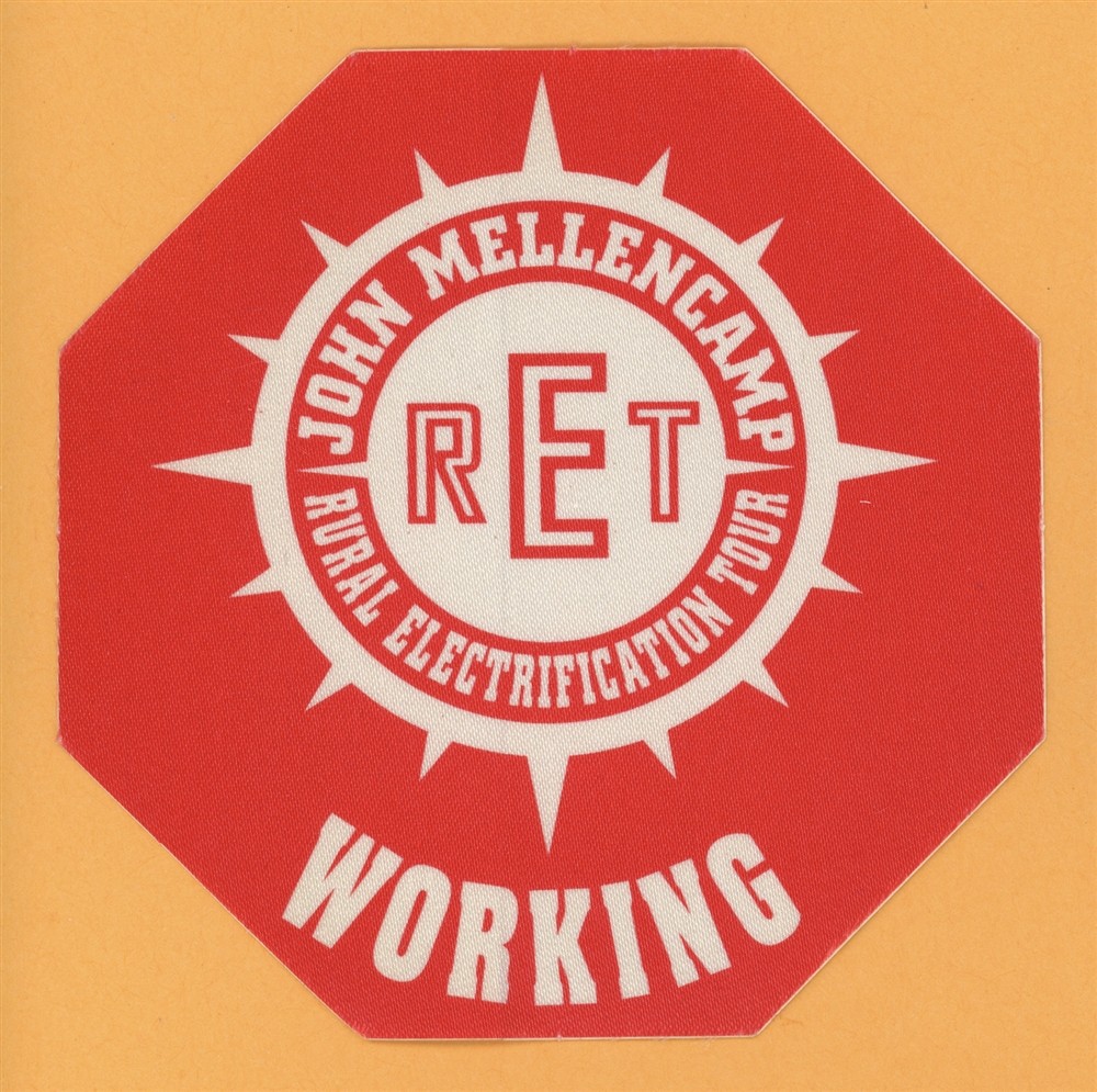 John Mellencamp 1999 Rural Electrification Concert Tour WORKING Backstage Pass