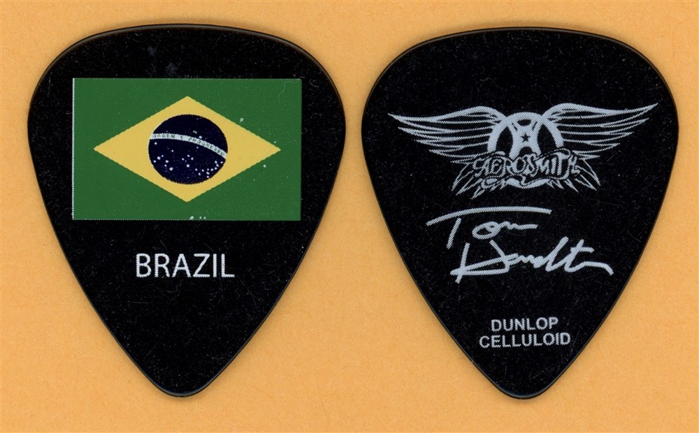 Aerosmith Tom Hamilton Vintage Guitar Pick - 2011 Brazil South America Tour