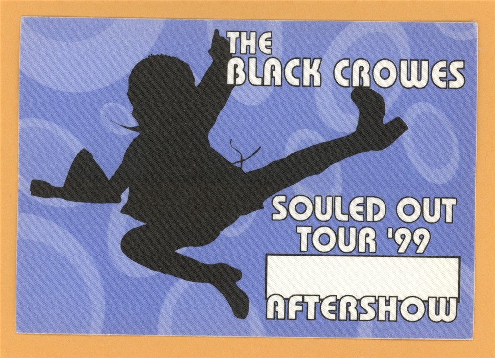 Black Crowes 1999 By Your Side Concert Tour After Show Backstage Pass