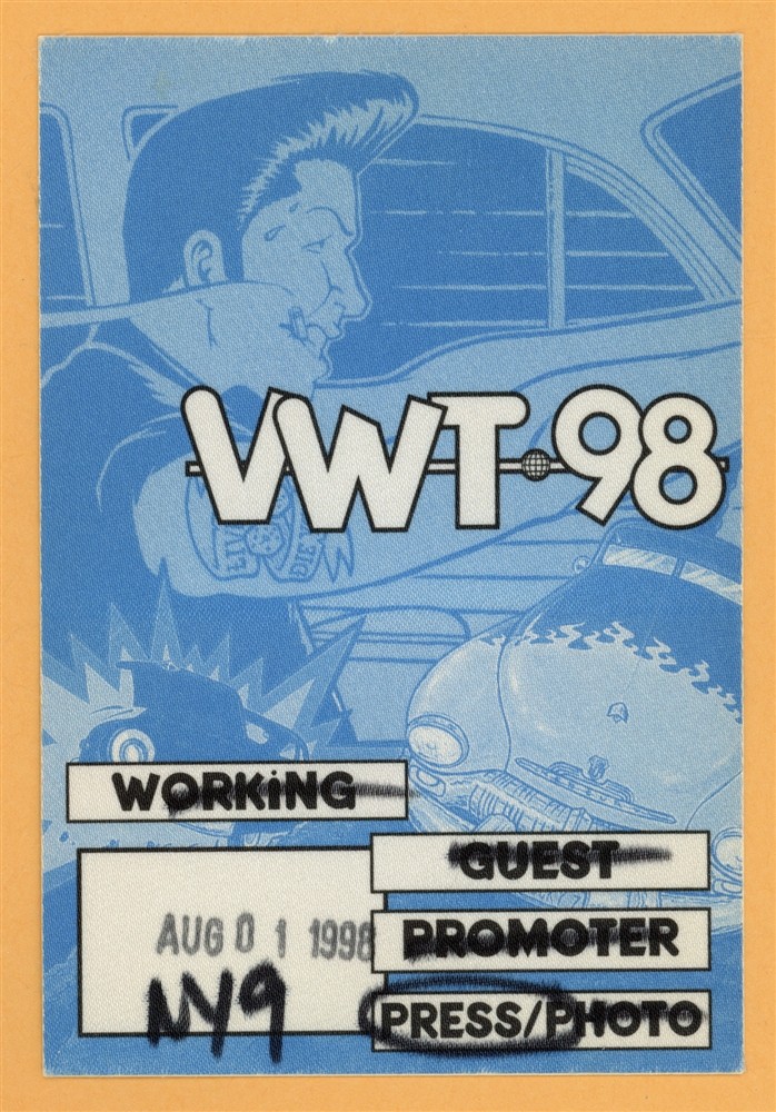 Blink 182 1998 Vans Warped Tour Concert Backstage Pass