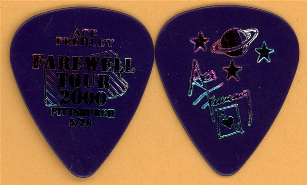 KISS 2000 Farewell Tour Ace Frehley Vintage Guitar Pick - Pittsburgh, PA