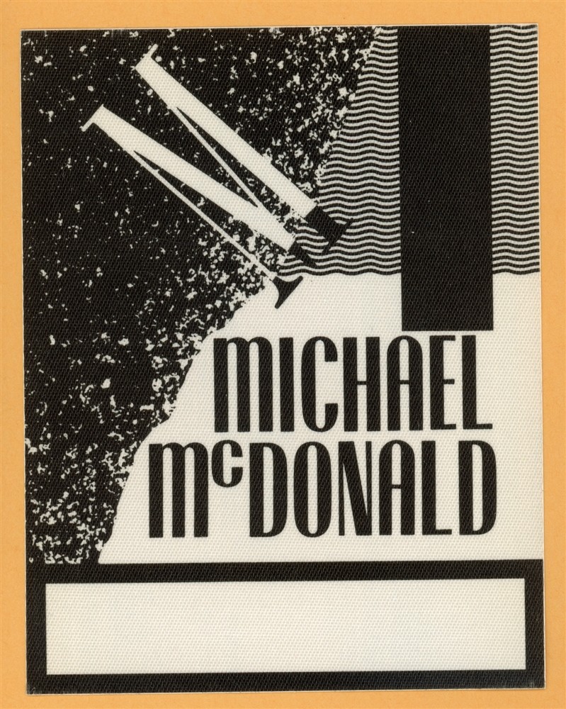 Michael McDonald 1990 Doobie Brothers Concert Tour Backstage Pass