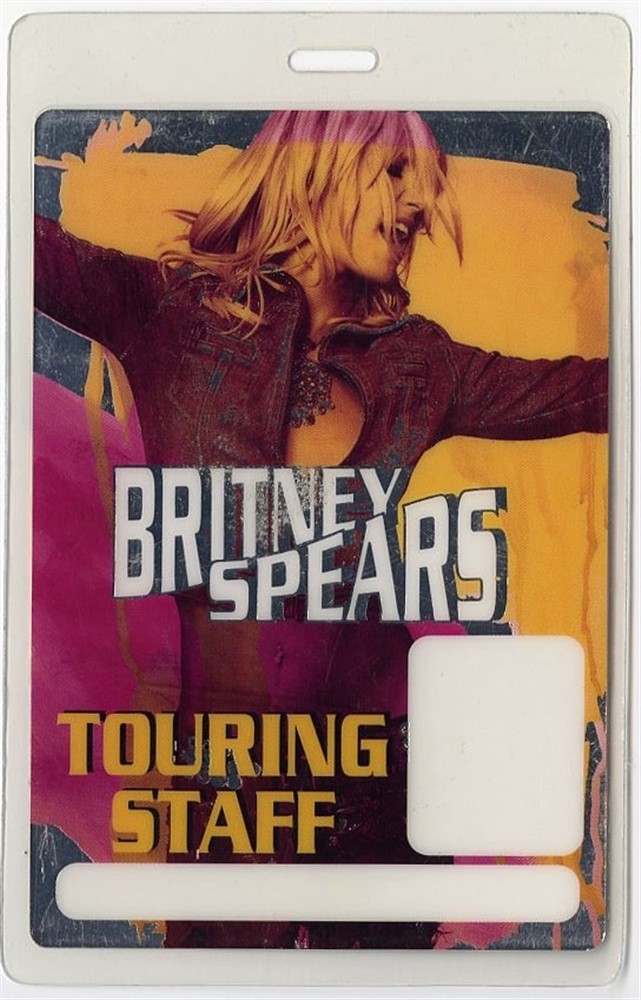 Britney Spears 2001 Dream Within a Dream Tour Staff Laminated Backstage Pass