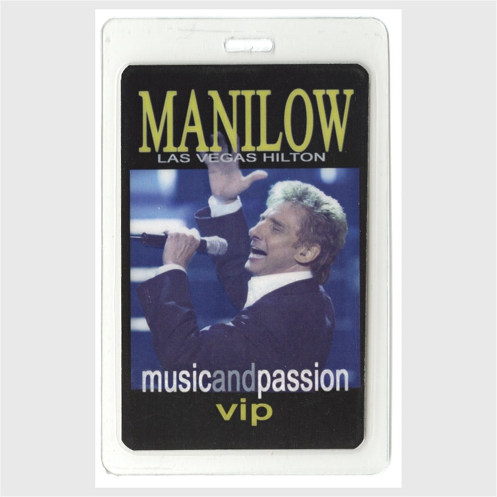 Barry Manilow 2006 Concert Tour VIP Laminated Backstage Pass