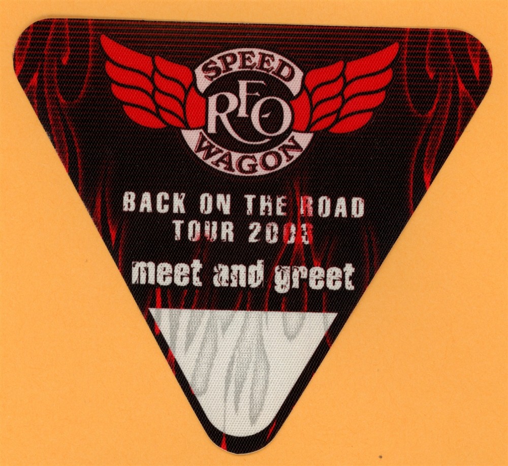 REO Speedwagon 2003 Backstage on The Road Concert Tour M&G Backstage Pass