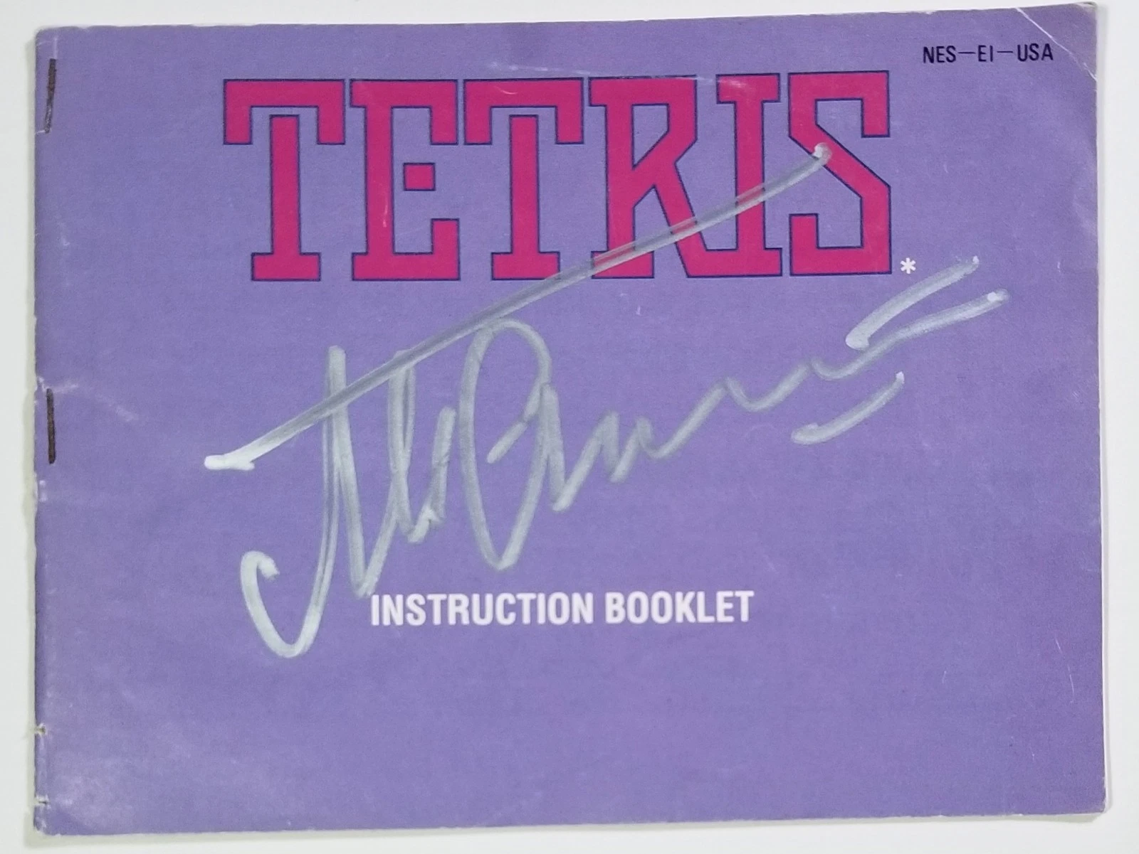 Alexey Pajitnov SIGNED Tetris Nintendo Game Instruction Booklet Manual JSA COA