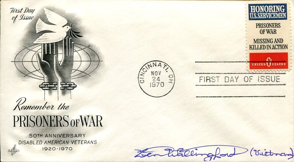 Ken Wallingford 25th Infantry Sniper POW Vietnam War Signed Autograph FDC