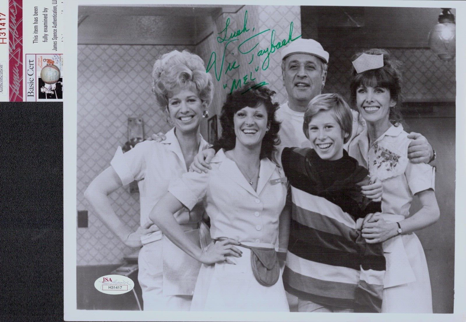ALICE (TV SHOW) LINDA LAVIN TAYBACK +3 Signed Autograph Index Cards Photos JSA