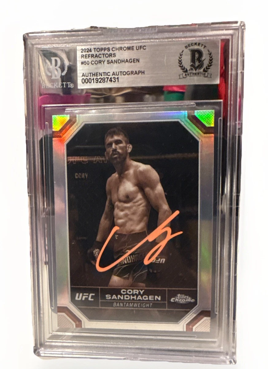 Cory Sandhagen Signed 2024 Topps Chrome UFC Refractor Beckett Encapsulated #50