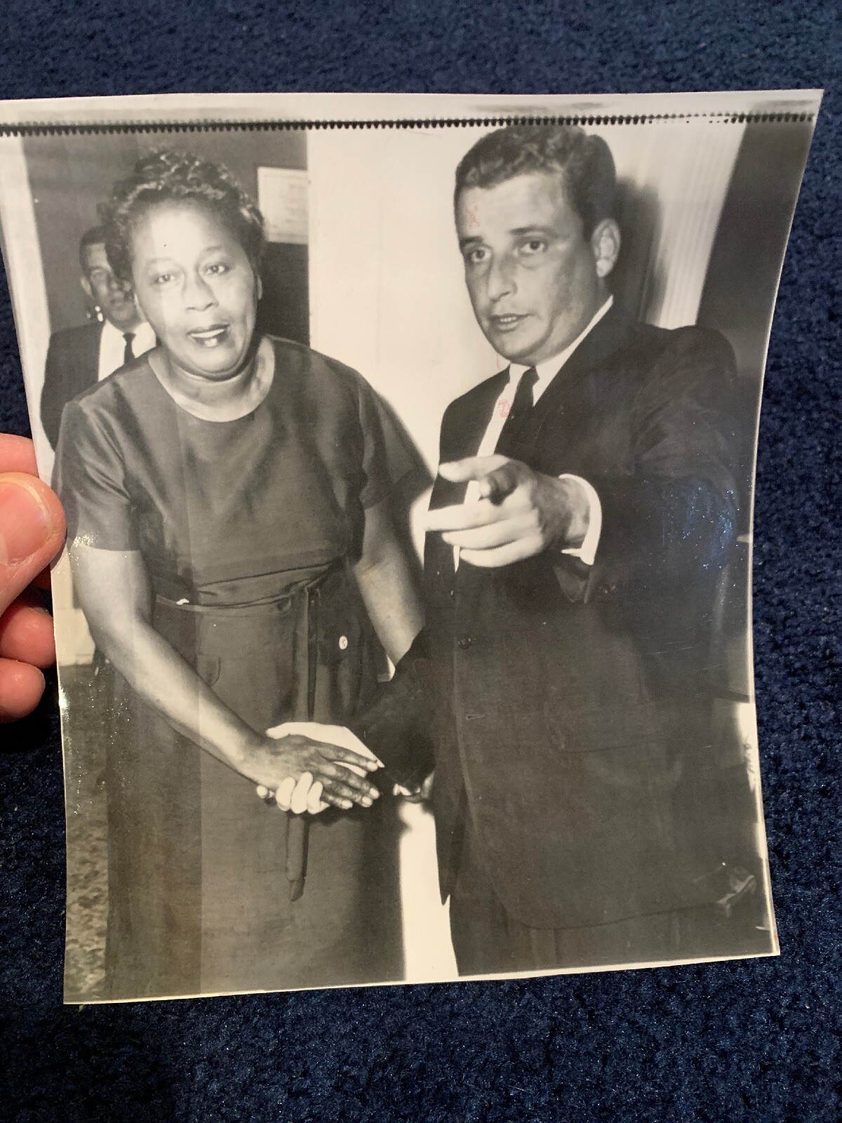 Ernie Davis Wire PHOTO His Mom Meets Art Modell SYRACUSE UNIVERSITY SU Heisman
