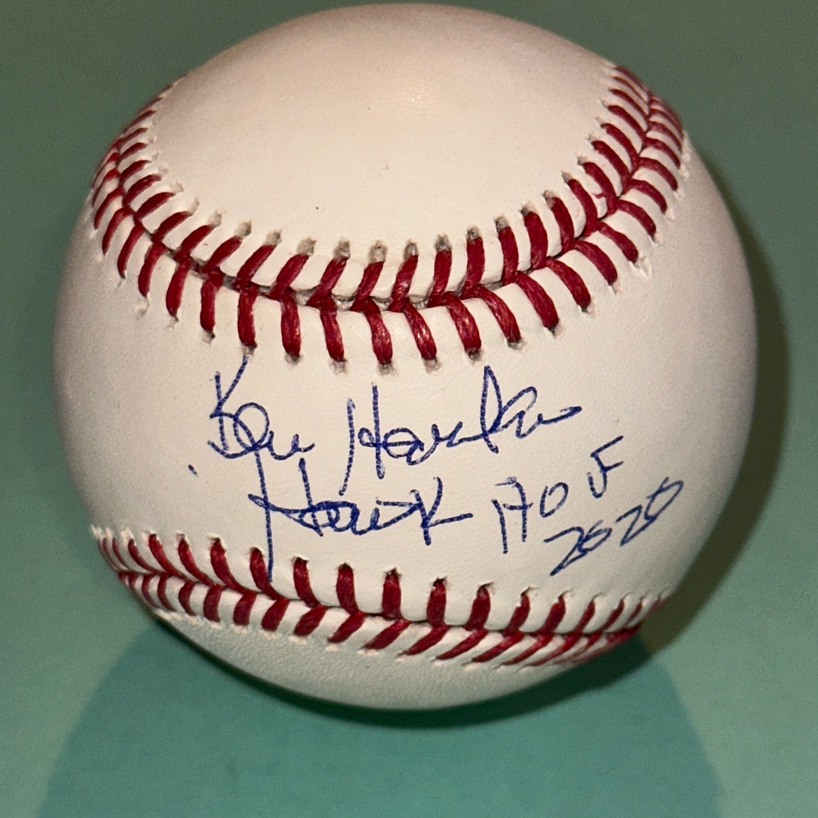 KEN HARRELSON (White Sox) Signed Official MLB Baseball Beckett (BAS) w/ 2 INSC
