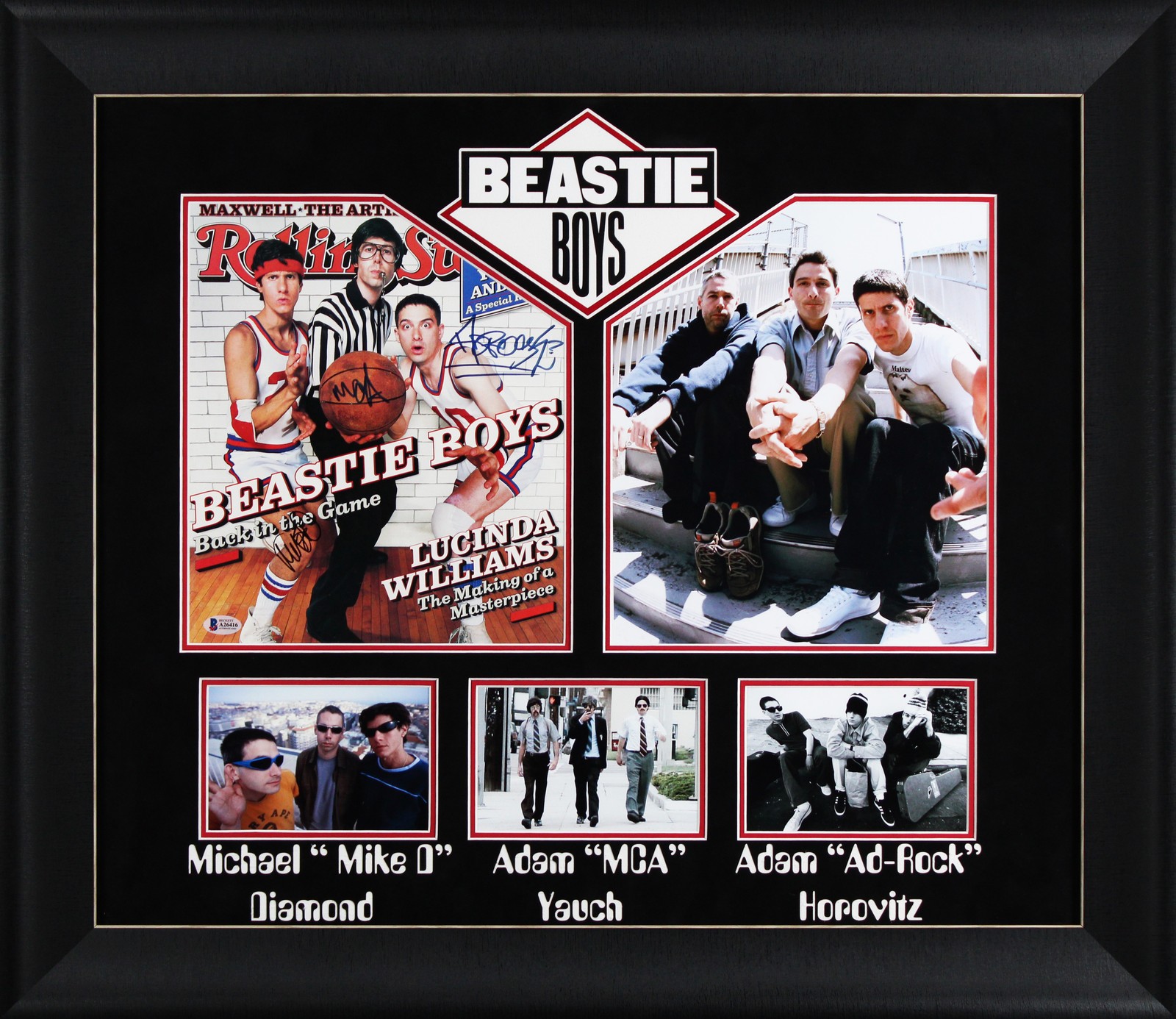 Beastie Boys (3) MCA, Mike D & Ad-Rock Signed & Framed Magazine BAS #A26416