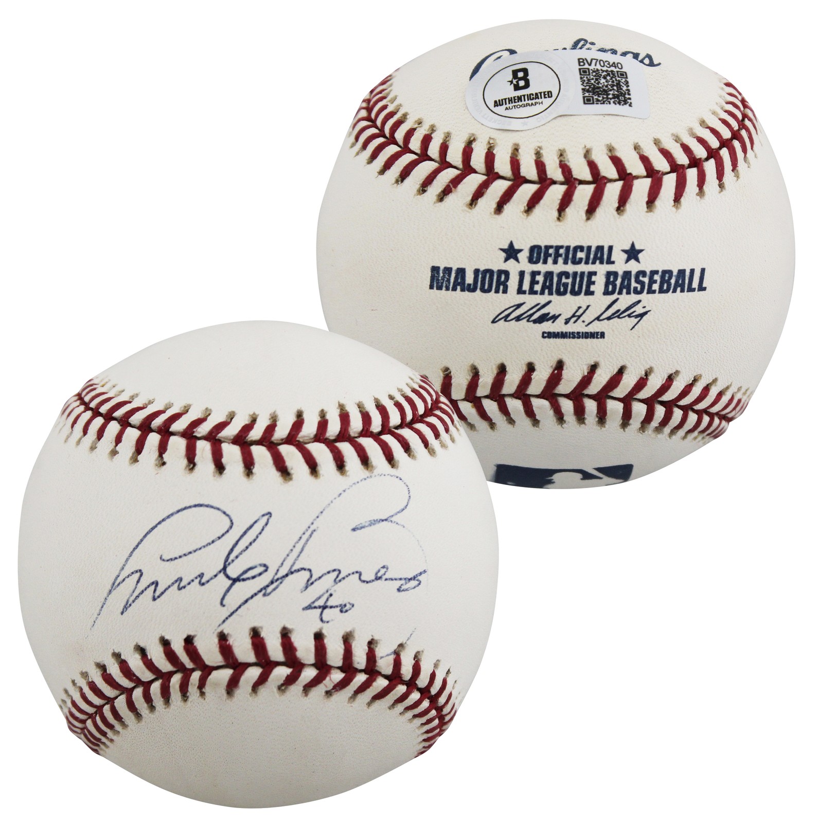 Padres Andy Benes Authentic Signed Allen Selig OML Baseball BAS #BV70340