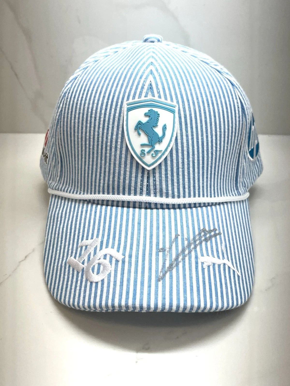 Charles Leclerc Hand Signed Ferrari Hat F1 Formula 1 Beckett Cert