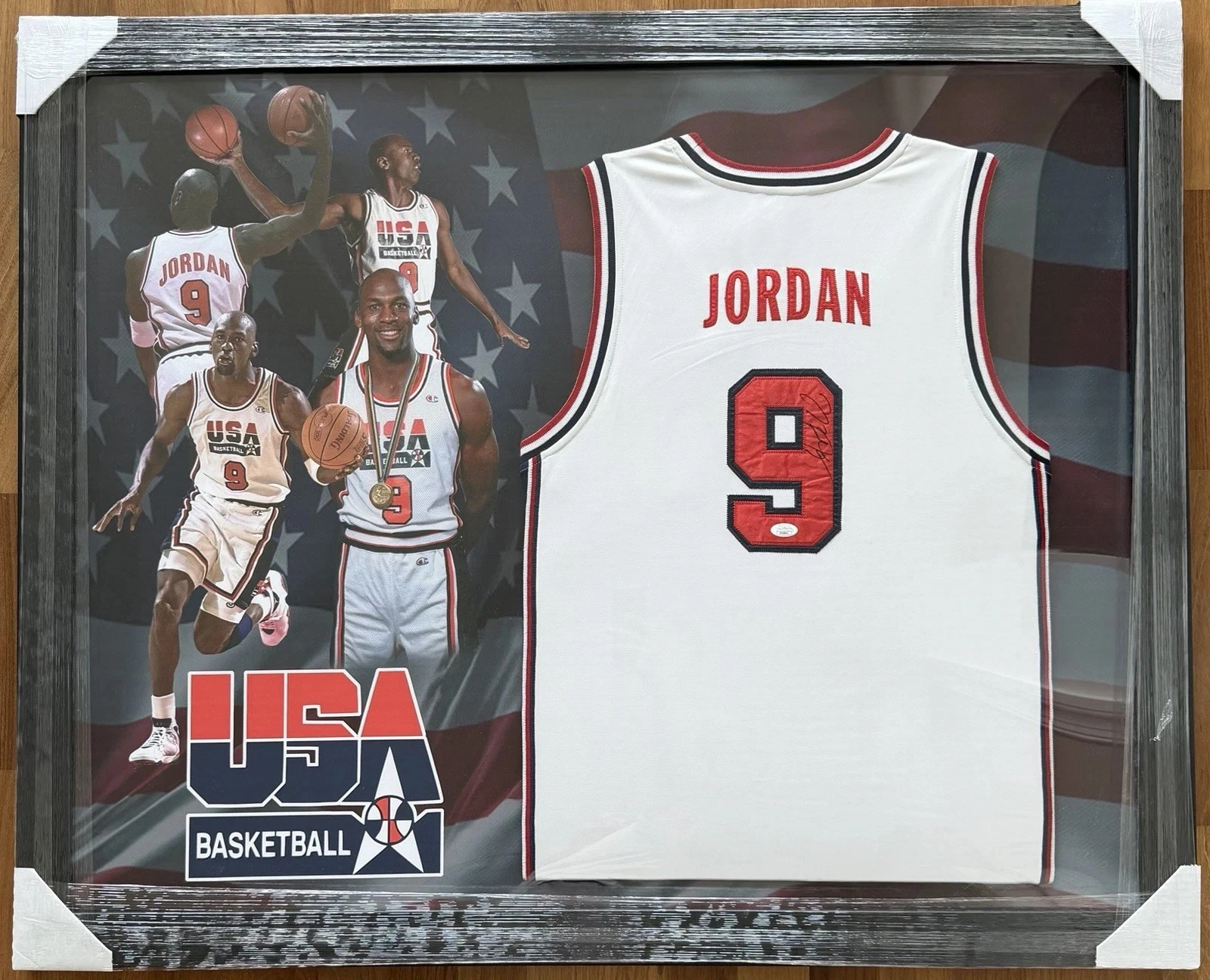 Michael Jordan Signed 1992 Team USA Dream Team Olympics  Jersey Framed JSA COA