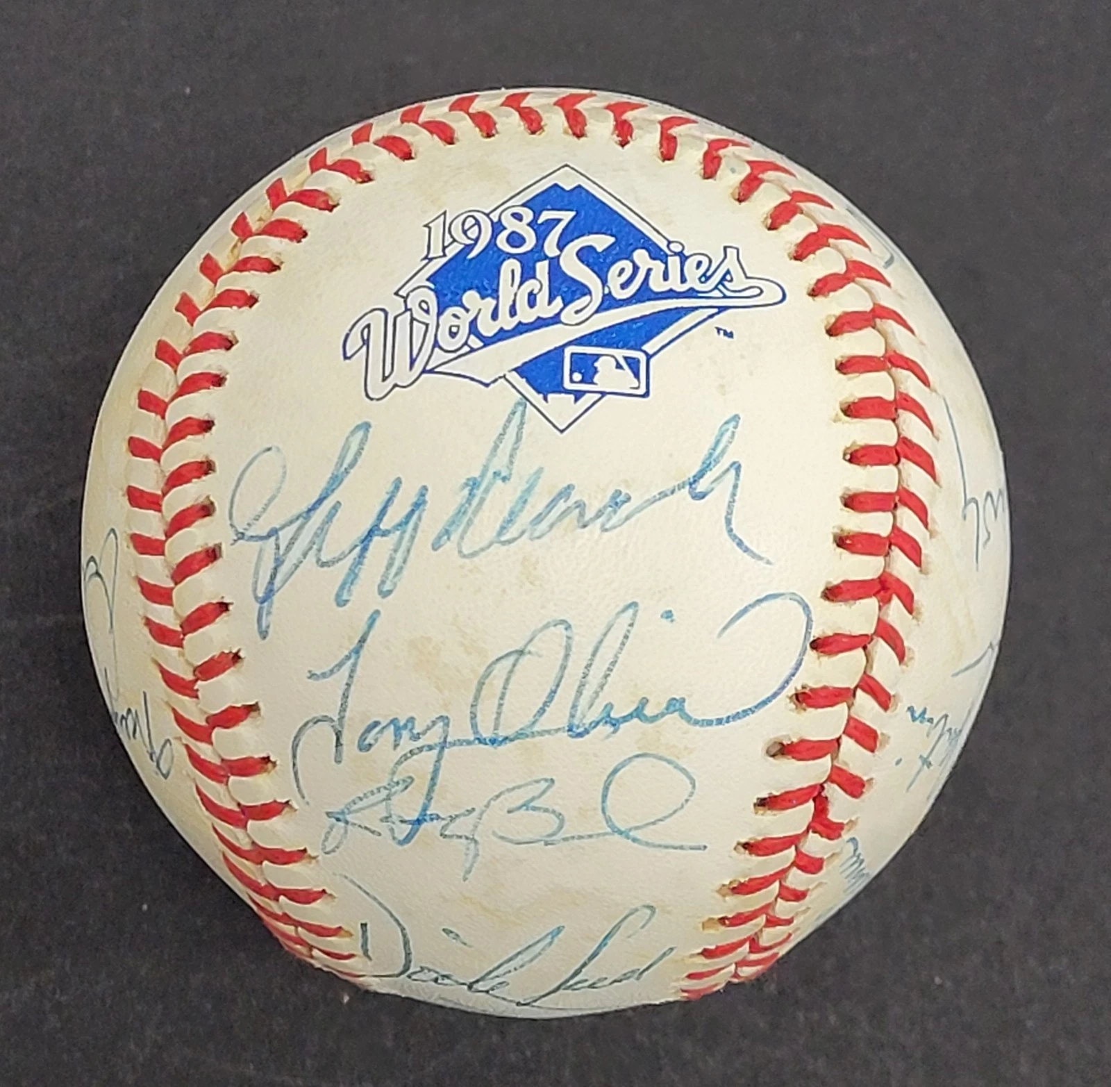 1987 Minnesota Twins World Series Champs Team Signed W.S. Baseball JSA COA