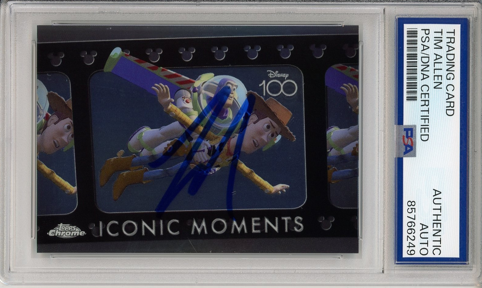 2023 TOPPS CHROME DISNEY ICONIC MOMENTS SIGNED BUZZ TIM ALLEN PSA DNA COA AUTO