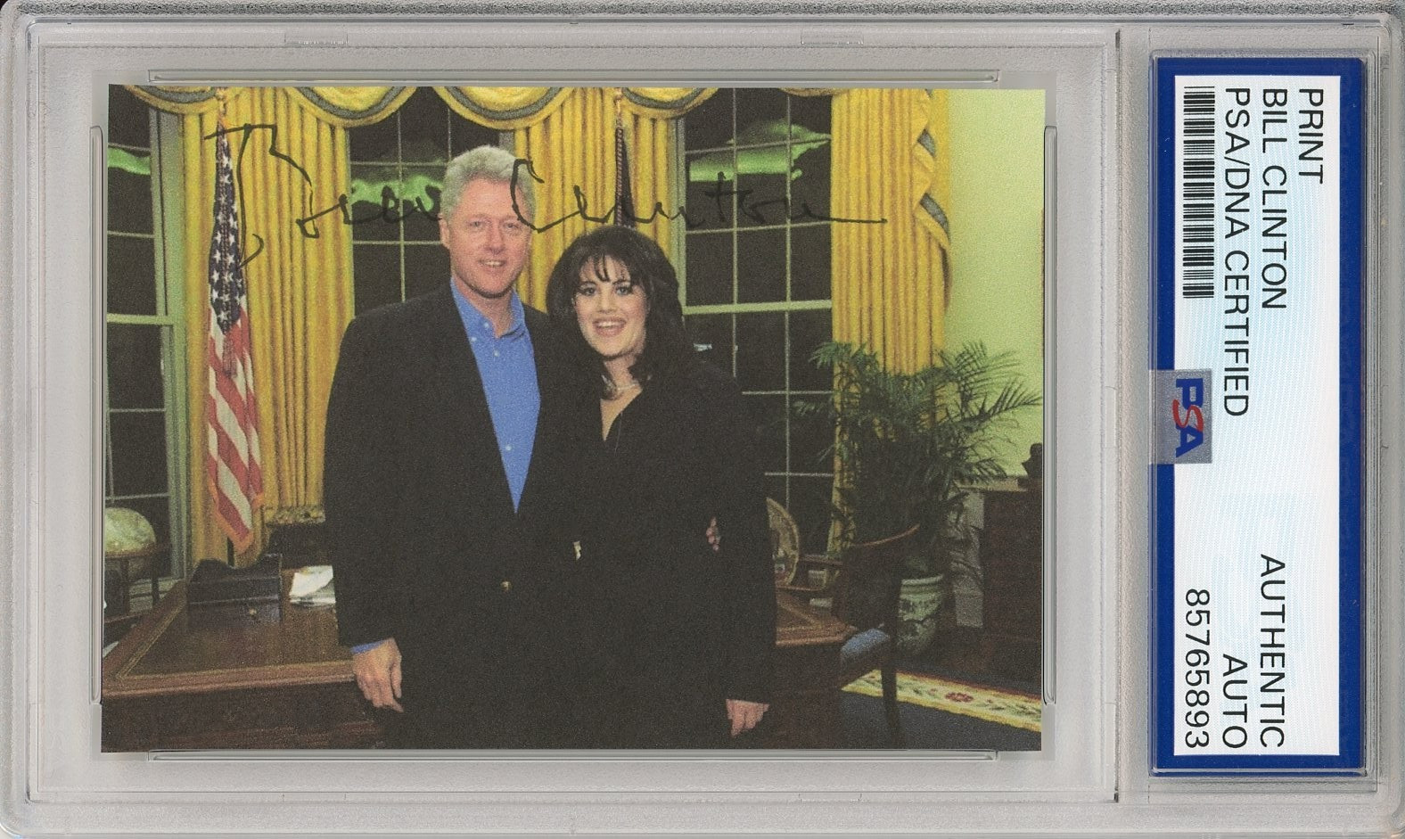 President Bill Clinton SIGNED Monica Lewinsky Iconic Picture AUTO PSA DNA COA