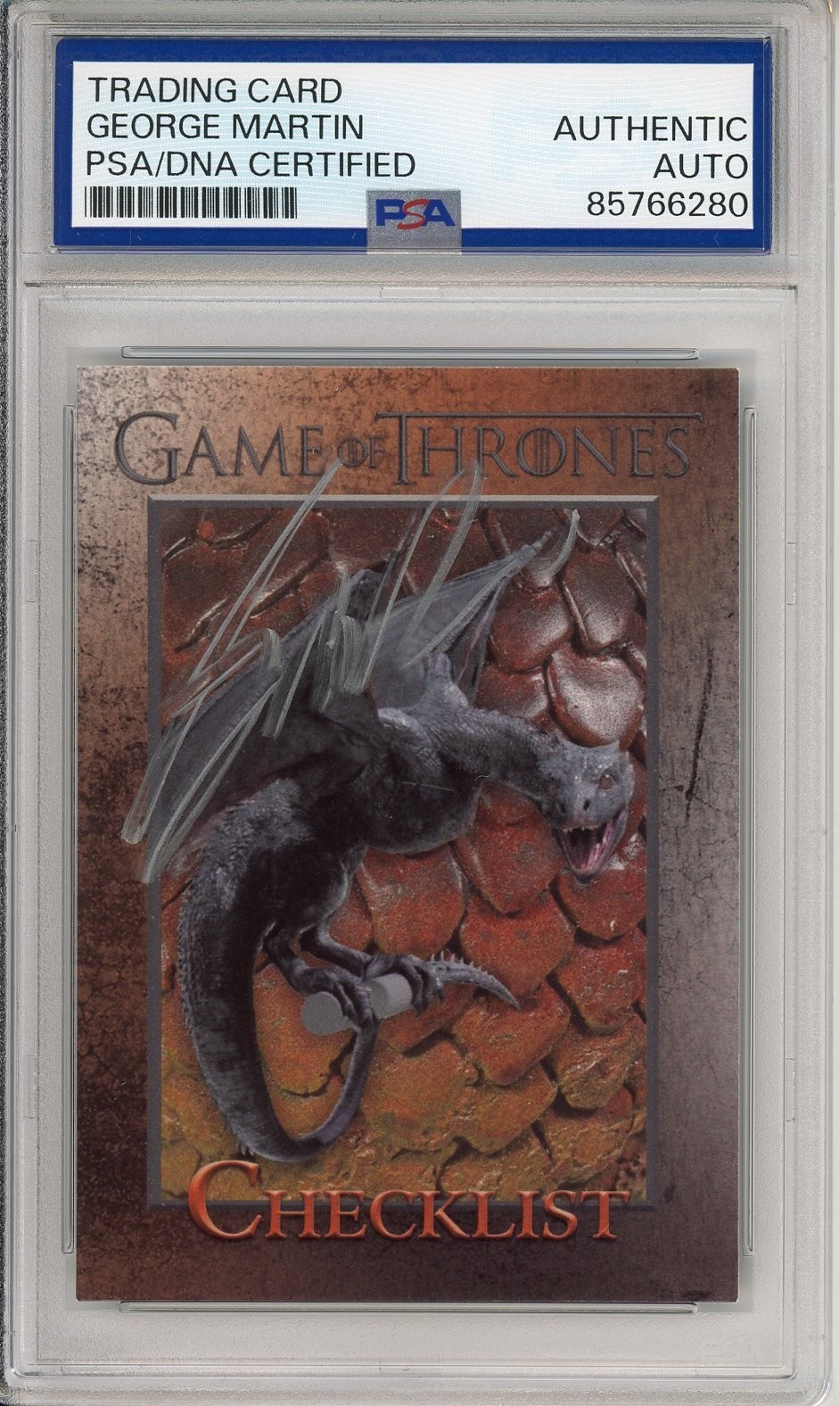 2014 RITTENHOUSE GEORGE RR MARTIN SIGNED GAME OF THRONES AUTOGRAPH PSA DNA COA
