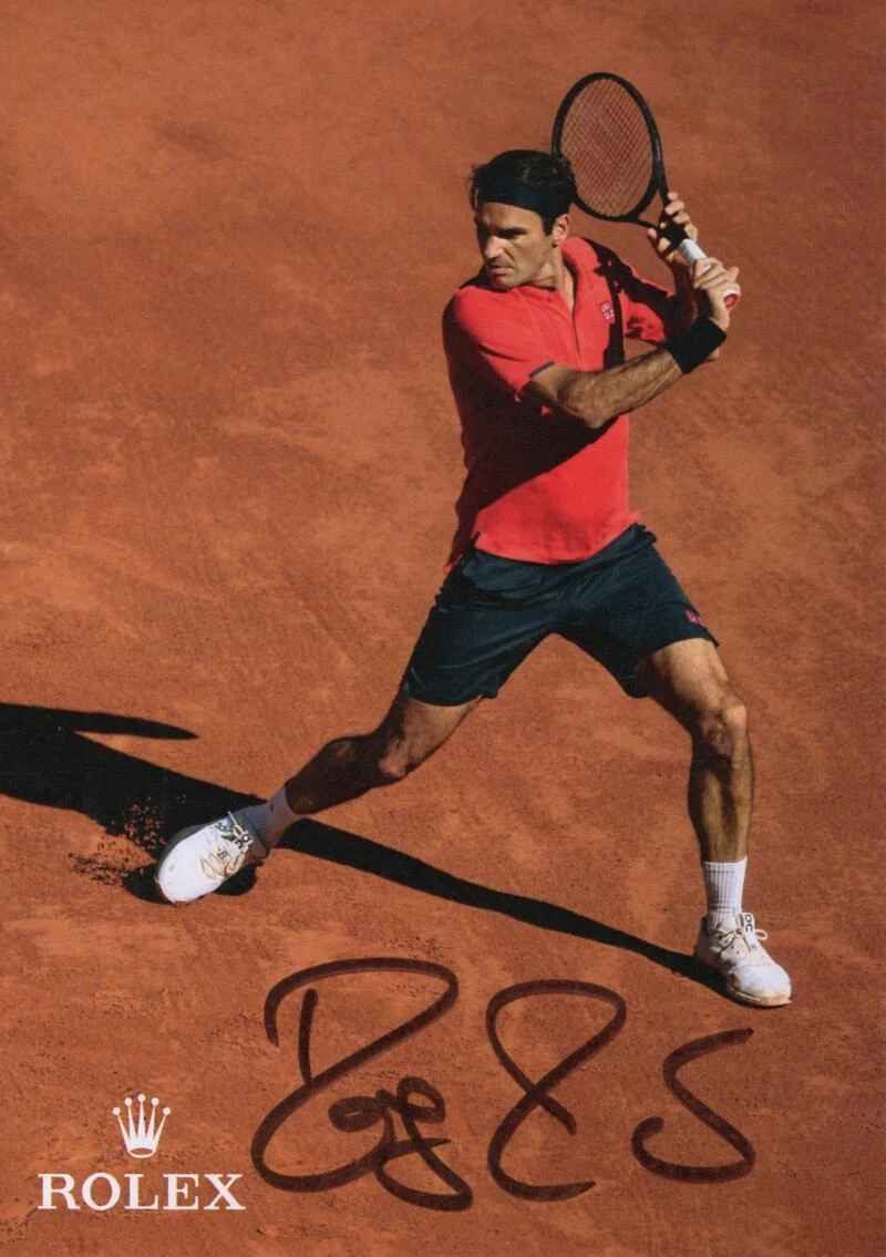 Roger Federer Signed Autograph 4x6 Photo Card - Stud Tennis Champion w/ JSA COA
