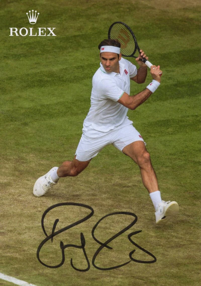Roger Federer Signed Autograph 4x6 Photo Card - US Open Champion w/ JSA COA