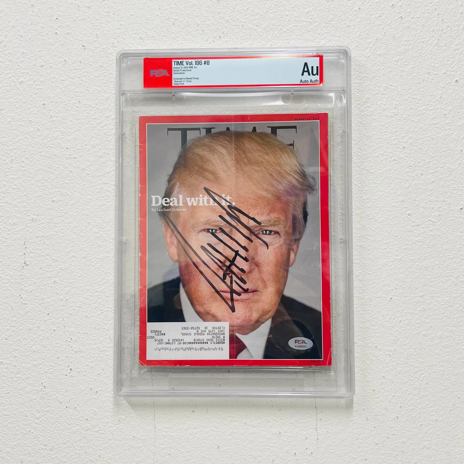 Donald Trump Time Vol.186 #8 Deal With It Signed Magazine PSA Auto Autographed